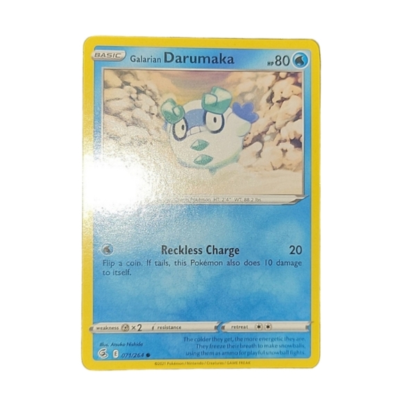 Pokemon TCG Darumaka 071/264 Card Galarian Fusion Strike - Picture 1 of 2
